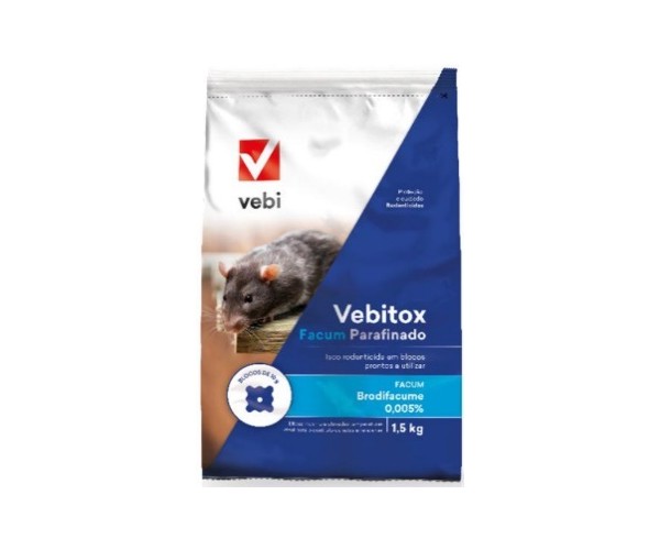 VEBITOX FACUM PARAFINADO BLOCOS P/RATOS 1,5 Kg