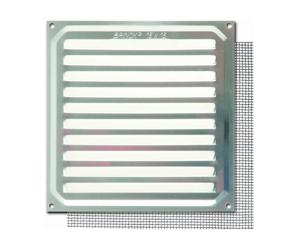 BRINOX VENTILADOR C/REDE 15x15cm ALUMINIO BL1 