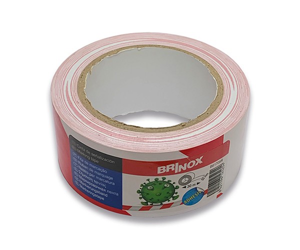 BRINOX FITA MARCAÇÃO 50mmx30m VERMELHO/BRANCO 