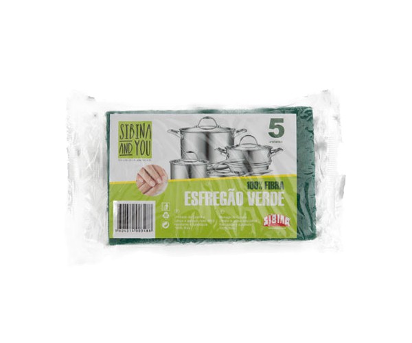 ESFREGAO VERDE PACK 5 UND - 5003