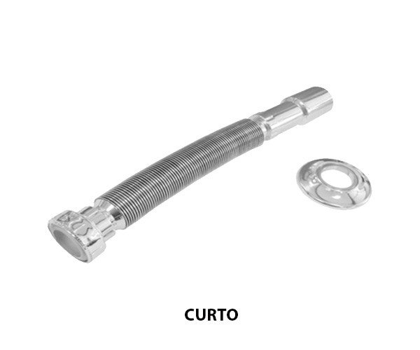 SIFÃO FLEX. C/ESP. CURTO P/P 1 1/4x40-32 CROMO