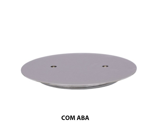 TAMPA SIFÃO LATÃO COM ABA 110 mm CROMO