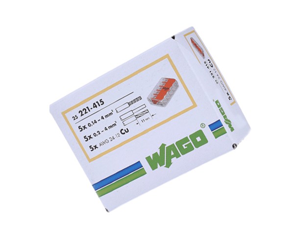 LIGADOR WAGO 5x0,2-4mm 221-415