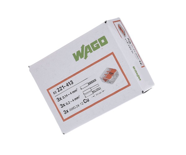 LIGADOR WAGO 3x0,2-4mm 221-413