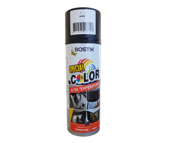 TINTA SPRAY ESPECIAL COLOR A.T. 800º  PRETO 400ml