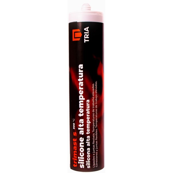 SILICONE ALTA TEMPERATURA TRILAC 310ml PRETO